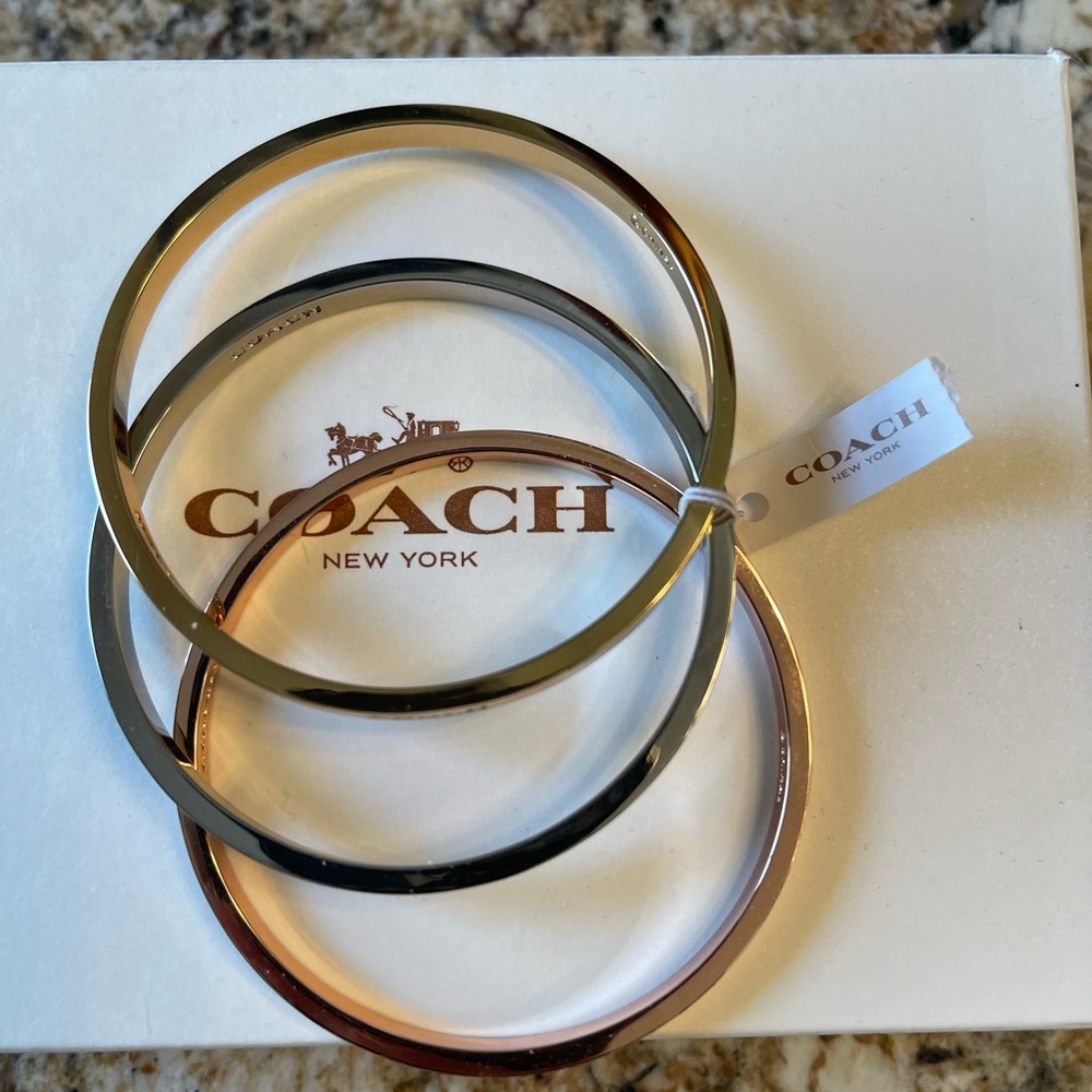 Set of 3 Authentic COACH Bangle Bracelets NWT